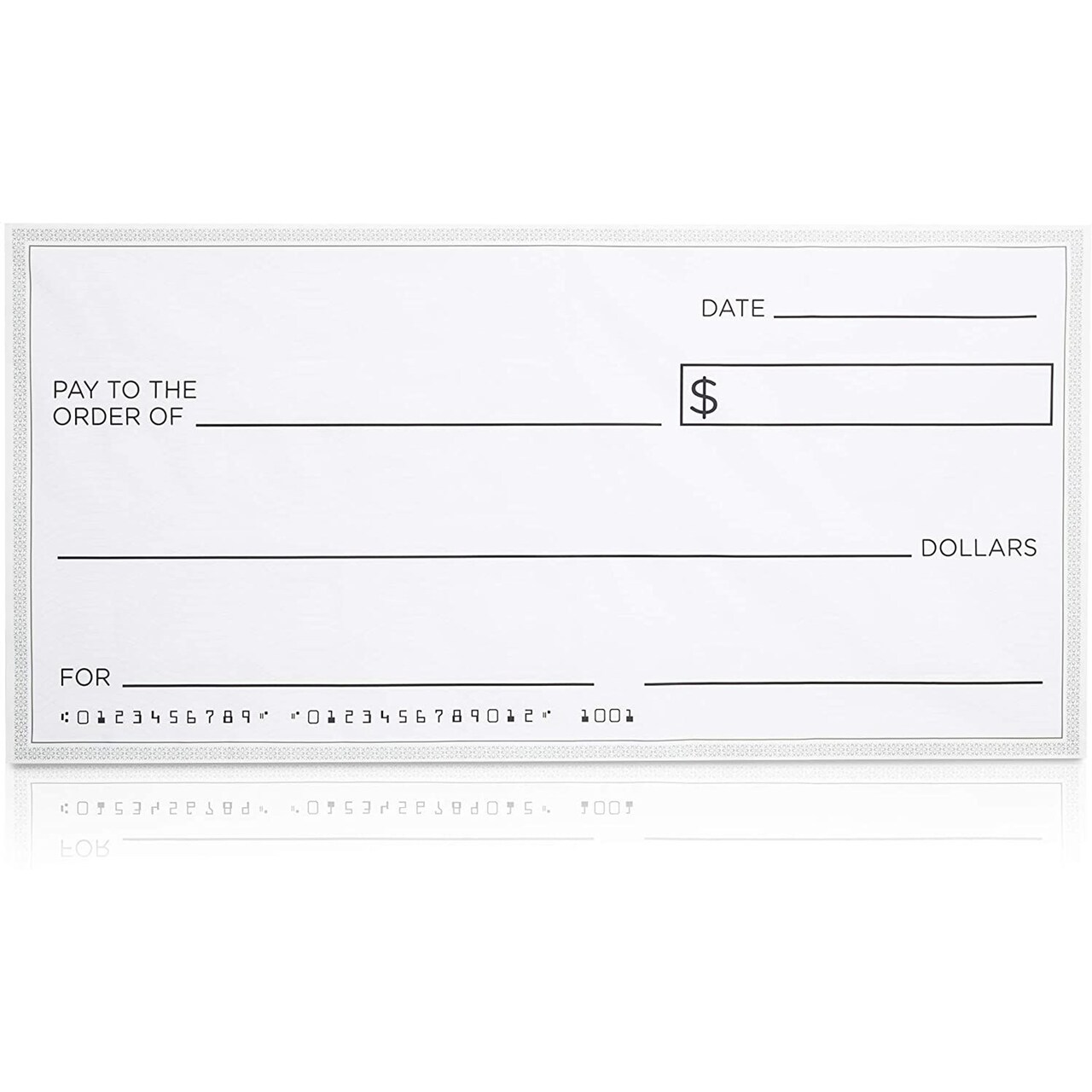 Giant Oversized Fabric Check with Marker for Presentations, Awards, Prizes, Fundraisers, Endowment Donations (60 x 30 In)